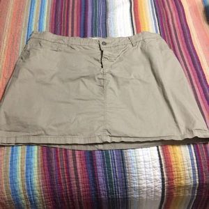 Khaki short skirt by Croft & Barrow